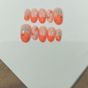 Cute Carrot Press On Nails