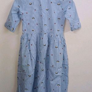 Dress with Belt  For Girls