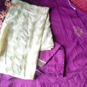 Lime Green Dupatta, Purple Choli 6m Ka Gher