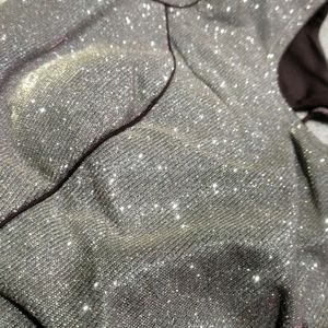 Silver Glittery Western Blouse