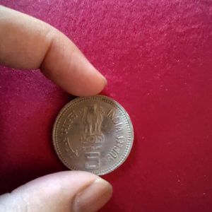 1989 Rs. 5 Jawaharlal Nehru Centenary Coin