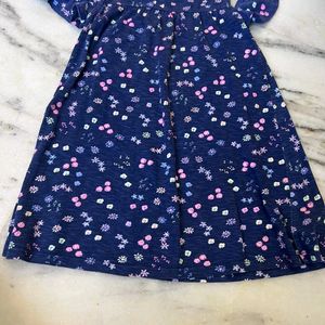 Navy Blue Flower Frock