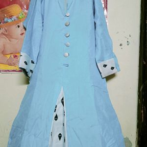 Sky Blue Colour Frock Design