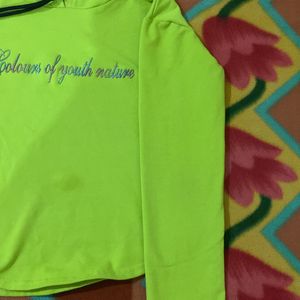 Neon Color Hoodie Top For Women💚💛