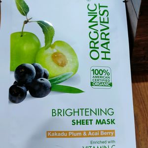 ORGANIC HARVEST BRIGHTENING SHEET MASK ❤🎉