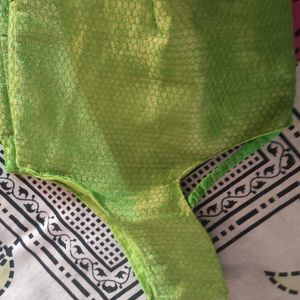 Pure Shifon Green Saree