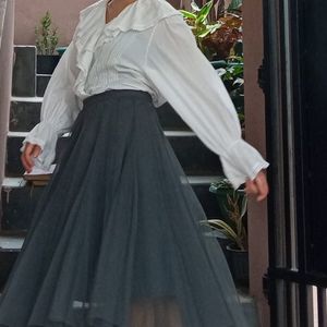 Korean Top And Skirt