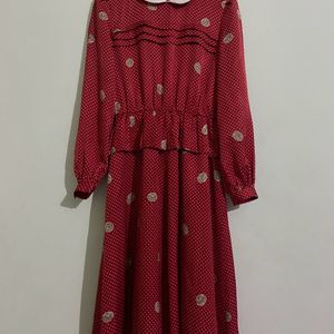 Vintage Polka Red Dress