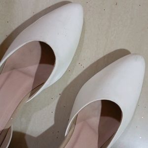 Stylish & Branded White Block Heels For Parties