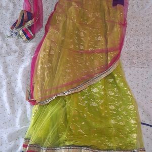 Parrot Green Lehnga Choli