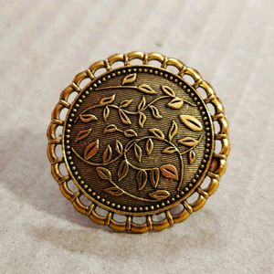 New Golden Oxidized Roung Finger Ring