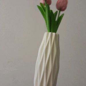 Pink Tulips Vase Combo