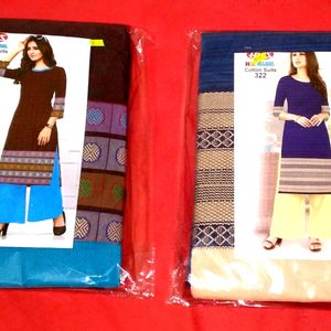 Combo Of 4  Branded Pure Cotton Dress Material