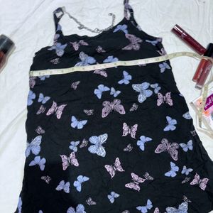 Butterfly Print Black Cami Top