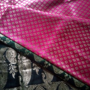 Pure Benarasi Saree(pink& Green)