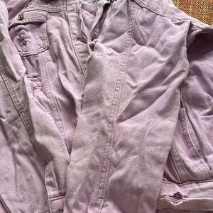 Lilac Denim Jacket