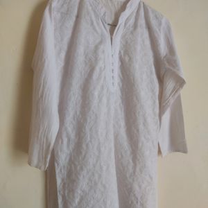 Short White Kurti For Girls..