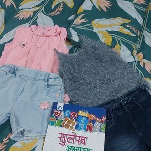 2 Pair Of Half Pant & Top With Notebook