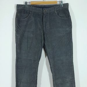 Dark Grey Corduroy Pant For Men's