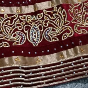 Bridal Lehenga Maroon And Silver Colour