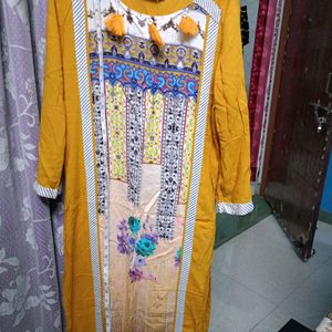 Mustard Colour Kurta