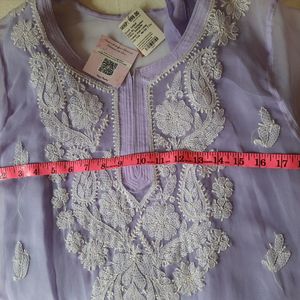 Lavender Georgette Kurta