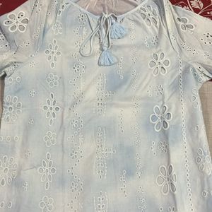 Cotton Skybule Top