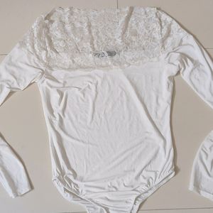 Skims Dupe White Lace Bodysuit