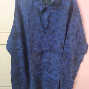 Buffalo Blue Floral Shirt Size XL 44 Relaxed Fit