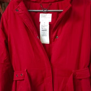 Oxxo Branded Long Jacket With Waist Belt