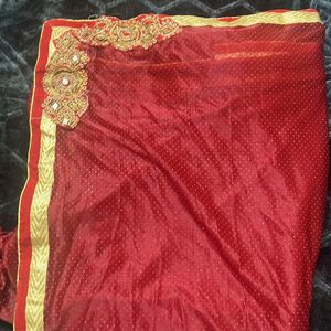 Reddish Maroon Saree