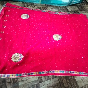 Pretty Red Colour Fancy Dupatta