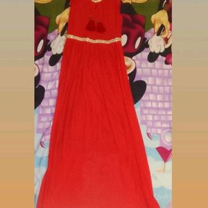 Red Partywear Gown