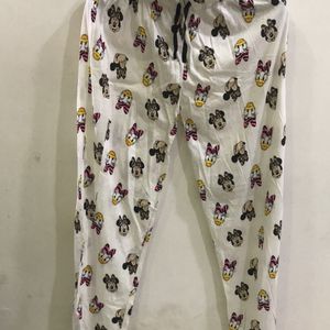 Minnie & Daisy Disney White Pyjama Pant For Women