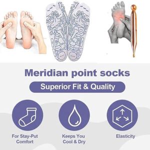 Acupressure Reflexology Socks With Massage Stick f