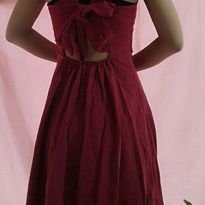 Maroon Mid Dress