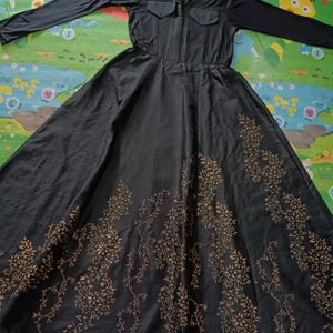 Black Silk Gown Dress