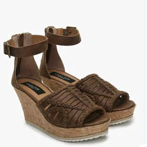 Carlton London Textured Wedges With Ankle-Loop