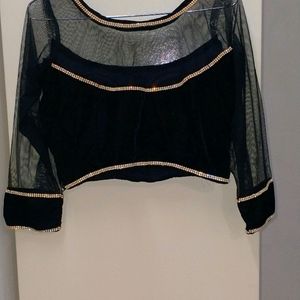 Black Blouse (Net+Velvet)