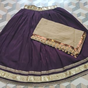 Lehenga With Dupatta (Without Blouse)