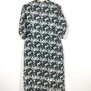 Black And White Dot Printed Kurtas (Women's)