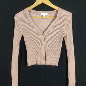 H&M Light Brown Crop Top (Women)