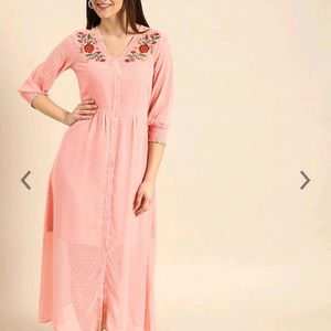 Peach Maxi Dress Or Long Dress