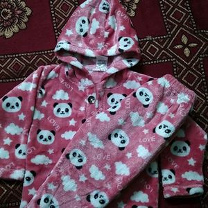 Front Open Hoodie With Pajami