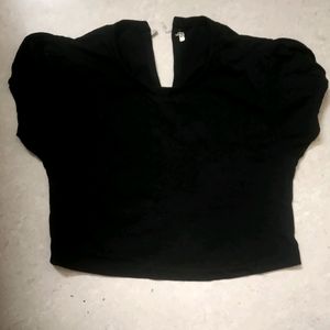 Cute Black Crop Top