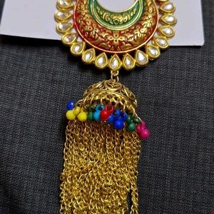 Traditional Multicolor Necklace With Earrings