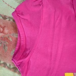 Pink Cotton Women's Top