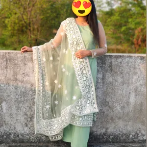 Diwali Sale✨Full Embroidered Kurta,Palazo &  Dupat