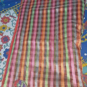 Multicolor Saree With Lining Pattern