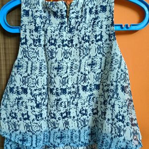 Cyan Sleeveless Top